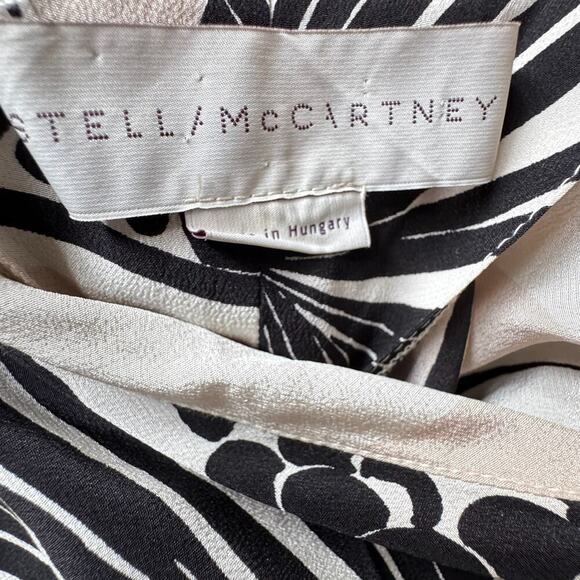 STELLA McCARTNEY Tropical Silk Halter Jumpsuit – Black/White/Pink - Picture 10 of 15